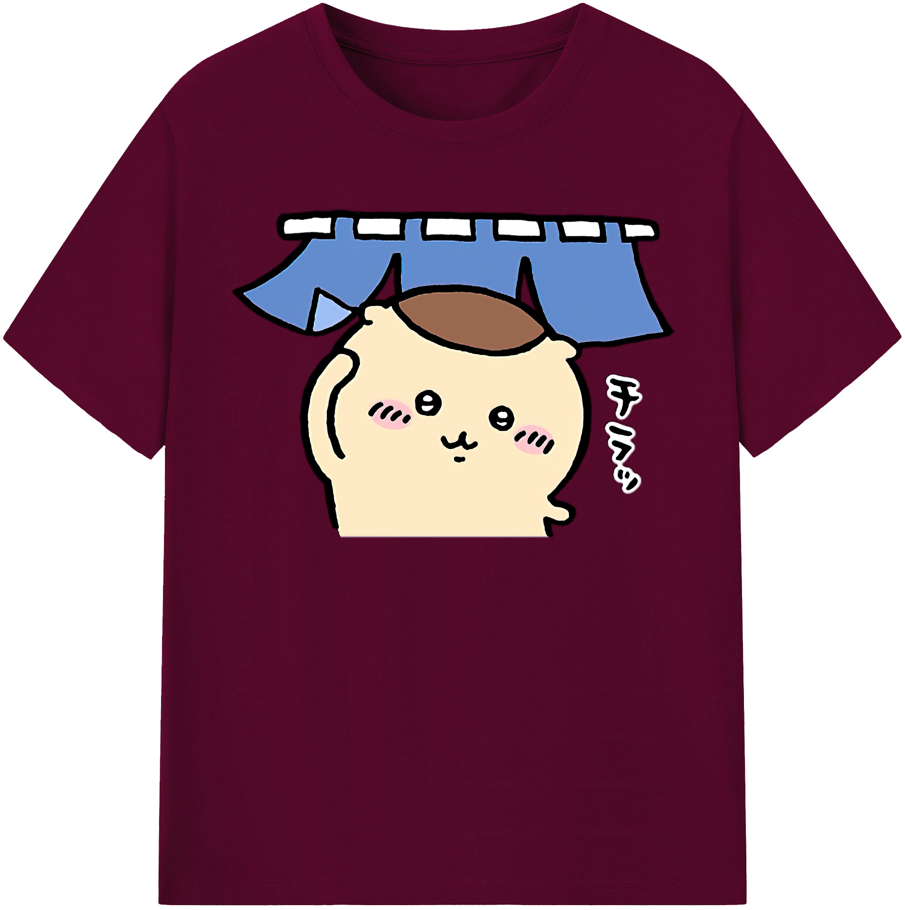 （画像用） ちいかわ くりまんじゅう Chii-kawa kuri manjū レディースカジュアルプリントTシャツ（綿100％）